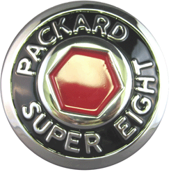 33-39 PACKARD SUPER 8 TRUNK RACK MEDALLION