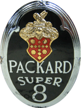 33-39 PACKARD SUPER 8 CRANK HOLE COVER/RAD SHELL MEDALLION