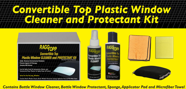 Raggtopp Fabric Convertible Top Protectant Kit with Horse Hair Brush