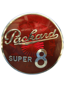 1939-40 PACKARD SUPER 8 HOOD SIDE/ TRUNK RACK MEDALLION